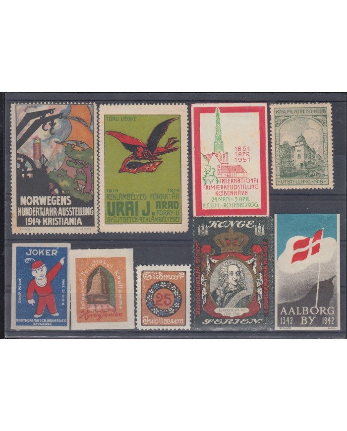 F-EX9073 NORUEGA NORWAY SUECIA SWEDEN  DINAMARCA DANMARK NORGE DENMARK CINDERELLA LOT. MH- NO GUM.