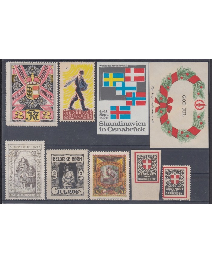 F-EX9074 NORUEGA NORWAY SUECIA SWEDEN  DINAMARCA DANMARK NORGE DENMARK CINDERELLA LOT. MH- NO GUM.