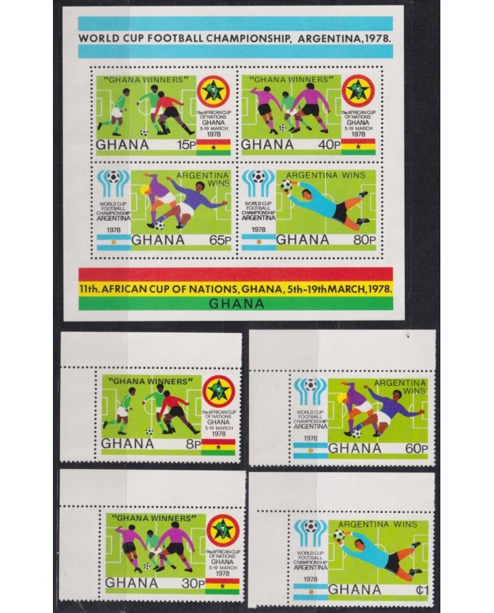 F-EX33431 GHANA MNH 1978 WORLD FOOTBALL SOCCER CHAMPIONSHIP ARGENTINA.