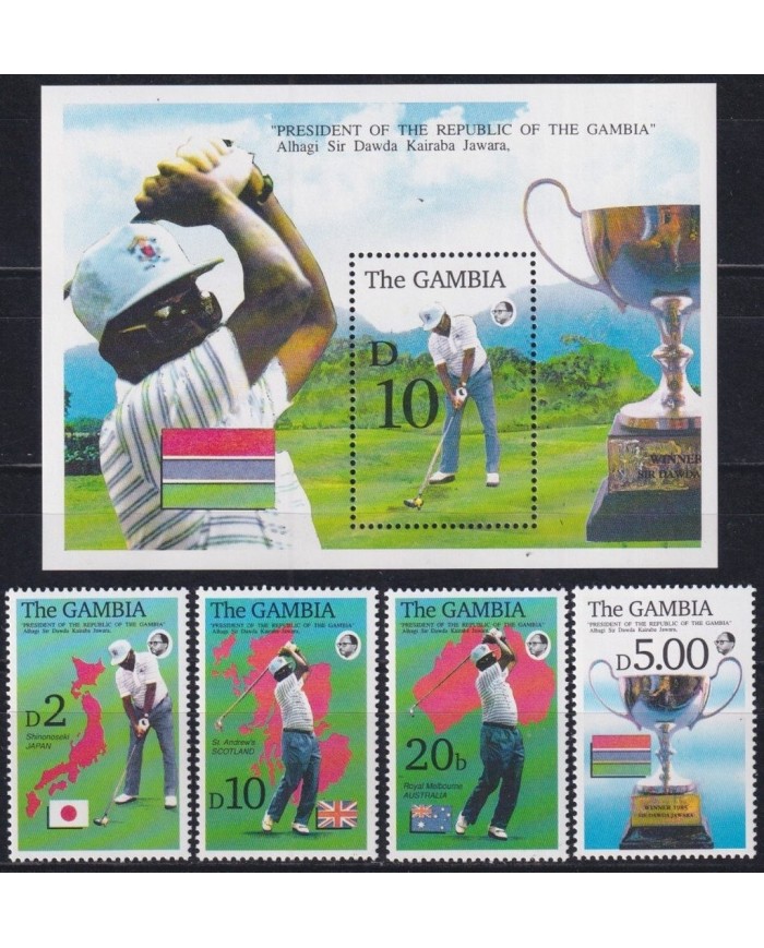 F-EX33513 GAMBIA MNH 1992 GOLF SPORT CHAMPIONSHIP.