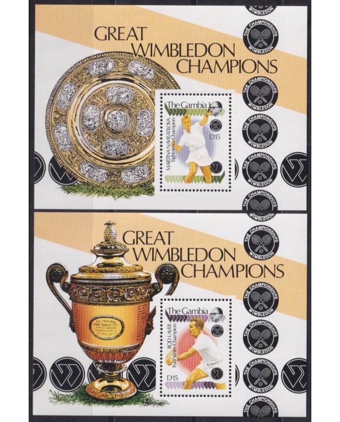 F-EX33517 GAMBIA MNH 1990 TENNIS WIMBLEDON SPORT CHAMPIONSHIP.