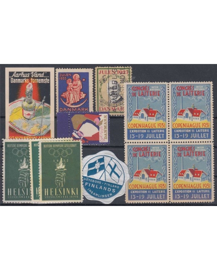 F-EX9371 SUECIA SWEDEN SUEDE DINAMARCA DANMARK DENMARK FINLAND CINDERELLA MH- NO GUM.