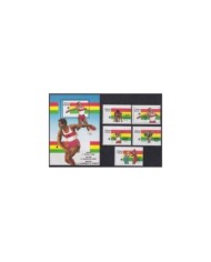F-EX33524 GHANA MNH 1984 LOS ANGELES OLYMPIC ATHLETISM JAVELIN BOXING.