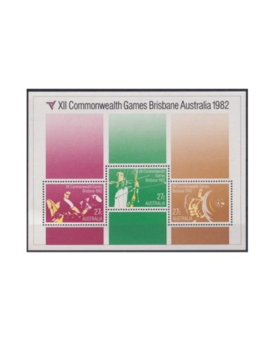F-EX33547 AUSTRALIA MNH 1982 COMMONWEALTH GAMES BOXING ARCHERY BOXEO TIRO CON ARCO.