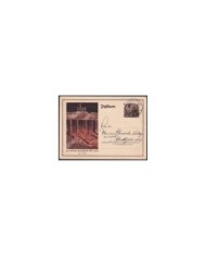 F-EX27659 GERMANY SPECIAL STATIONERY CARD 1934 USED STEEL WORKMAN.