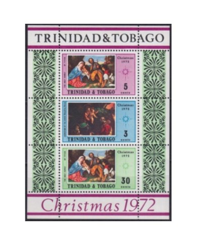 F-EX30156 TRINIDAD & TOBAGO MNH 1972 CHRISTMAS NAVIDAD ART PAINTING TITIAN DESSO.