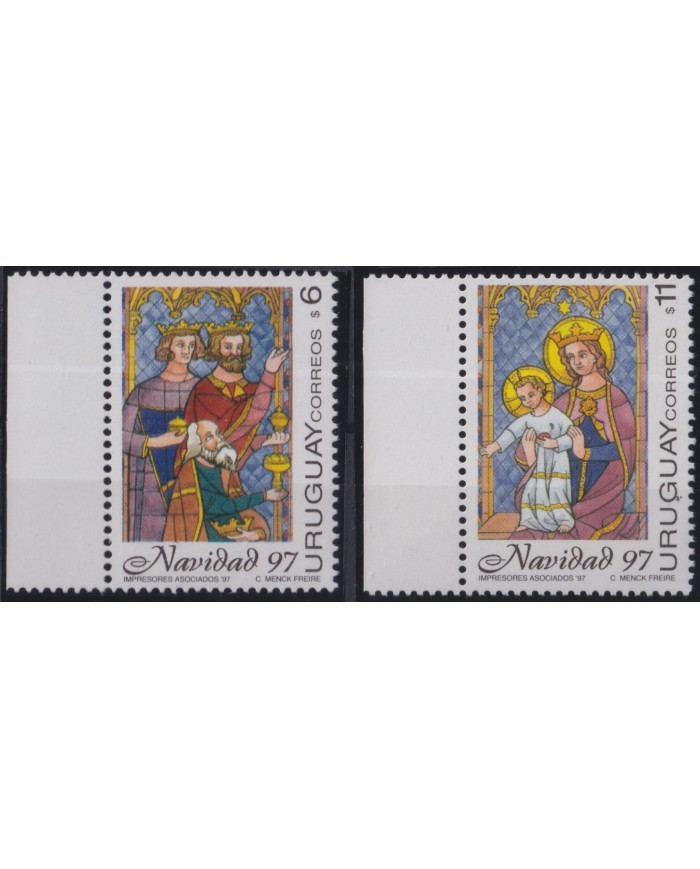 F-EX30166 URUGUAY MNH 1997 CHRISTMAS ART PAINTING JESUS BIRTH.