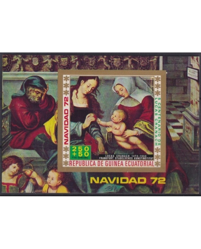 F-EX31819 GUINEA ECUATORIAL MNH 1972 CHRISTMAS NAVIDAD ART TRIPTICO LUCAS CRANACH.