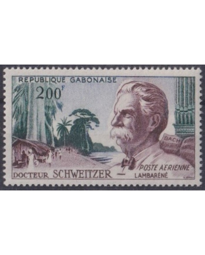 F-EX31896 GABON MNH 1959 Dr. SCHWEITZER MEDICINE.