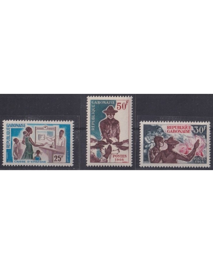 F-EX31905 GABON MNH 1966 BOYS SCOUTS JAMBOREE.