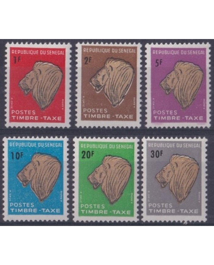 F-EX32120 SENEGAL MNH 1966 TIMBRE TAXE POSTAGE DUE LION FELINE.