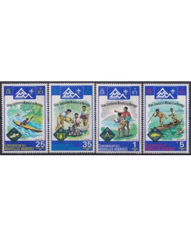 F-EX32152 NEW HEBRIDES MNH 1975 14 JAMBOREE OF NORWAY BADEN POWELL BOYS SCOUTS.