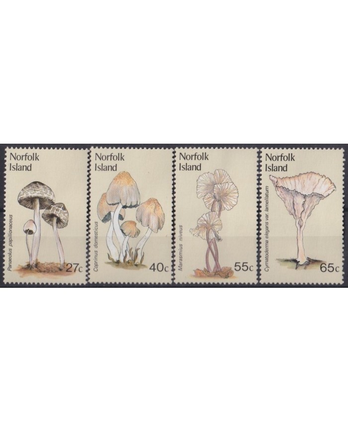 F-EX32173 NORFOLK IS MNH 1983 FLOWER FLORES MUSHROOMS.