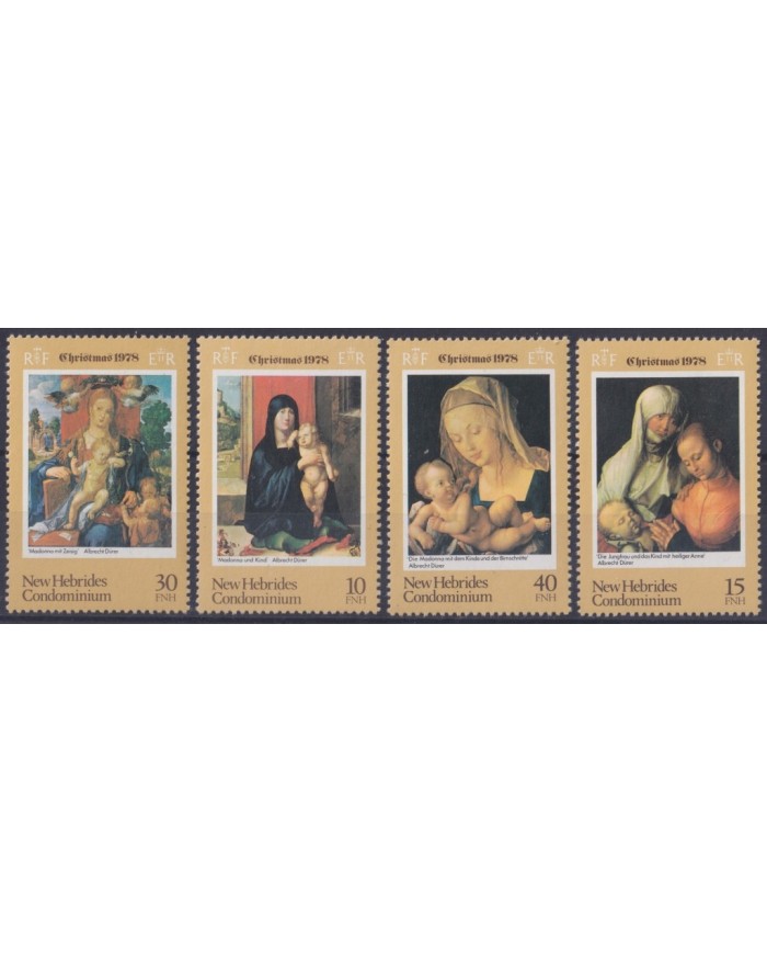 F-EX32202 NEW HEBRIDES MNH 1978 CHRISTMAS NAVIDAD ART PAINTING DÜRER DURERO.