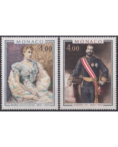 F-EX32384 MONACO MNH 1980 PAINTING ART ALBERT I MARIE ELICE HEINE MAETERLINK.