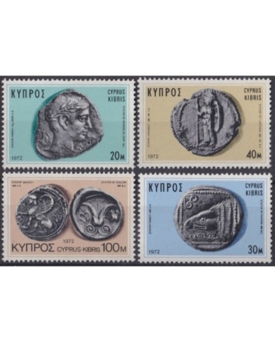 F-EX32387 CYPRUS CHIPRE MNH 1972 GREECE GREEK OLD COINS.