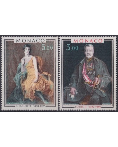 F-EX32388 MONACO MNH 1981 PAINTING ART LOUIS II CHARLOTTE P. A. LASZLO.