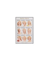 F-EX32823 CENTRAL AFRICA REP MNH CINEMA CINE MOVIE MARILYN MONROE SHEET.