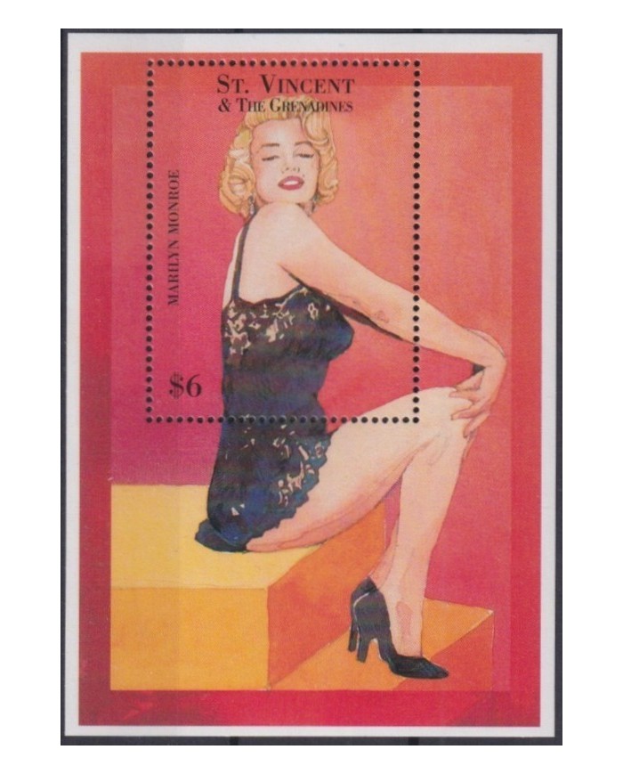 F-EX32835 ST VINCENT & GRENADINES MNH 1996 MOVIE CINEMA CINE MARILYN MONROE SEX SYMBOL.