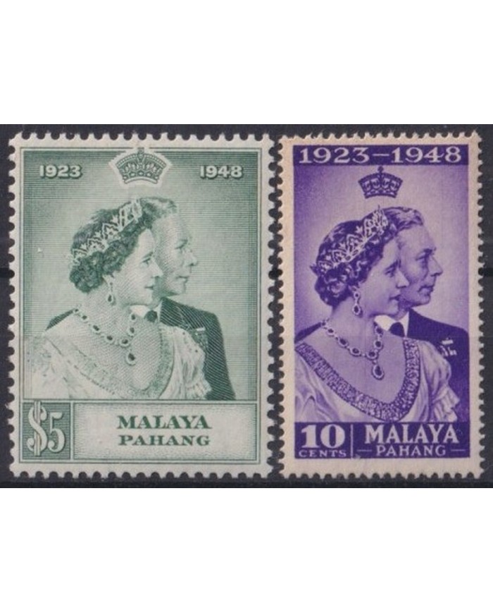 F-EX33872 MALAYA MALAYSIA MNH PAHANG 1948 SILVER JUBILEE.