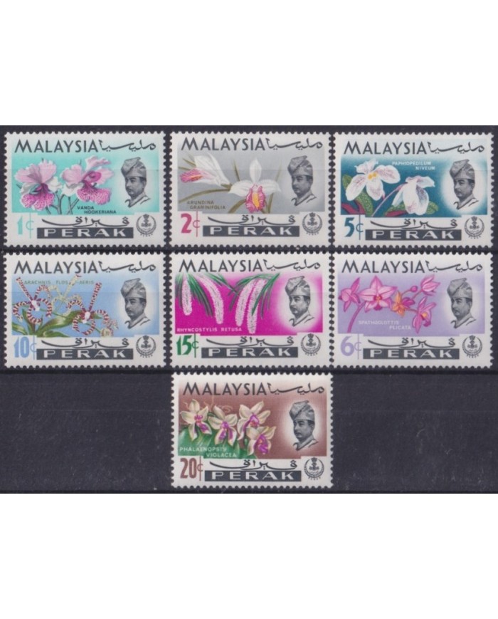 F-EX33893 MALAYSIA MNH PERAK 1965 BOTANICAL FLOWERS FLORES ORCHILD ORQUIDEAS.