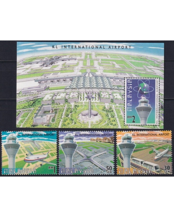 F-EX33925 MALAYSIA MNH 1998 KL INTERNATIONAL AIRPORT AVION AIRPLANE.