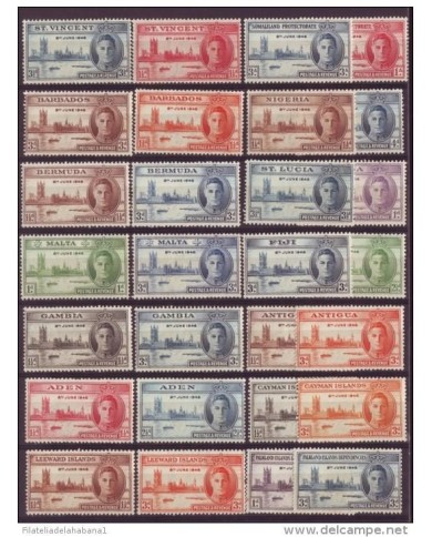 E534 ENGLAND UK COMPLETE SET COLONIES HONG KONG