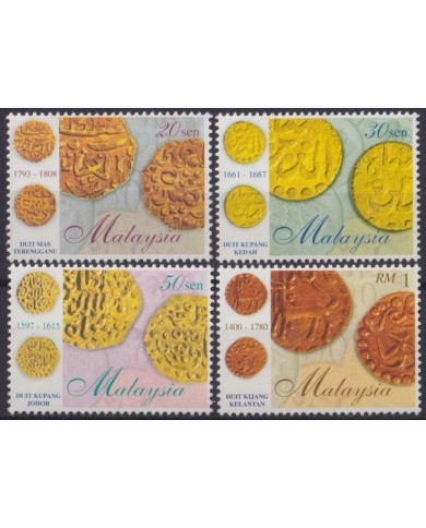 F-EX33939 MALAYSIA MNH 1998 OLD COINS SULTANAT.