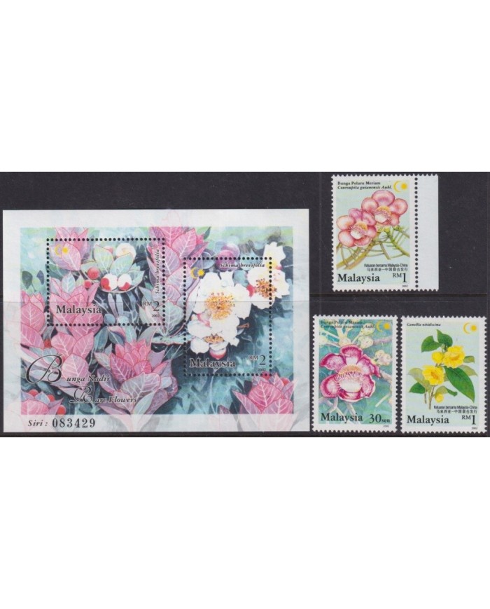 F-EX33942 MALAYSIA MNH 2002 BOTANICAL FLOWERS FLORES ORCHILD ORQUIDEAS.
