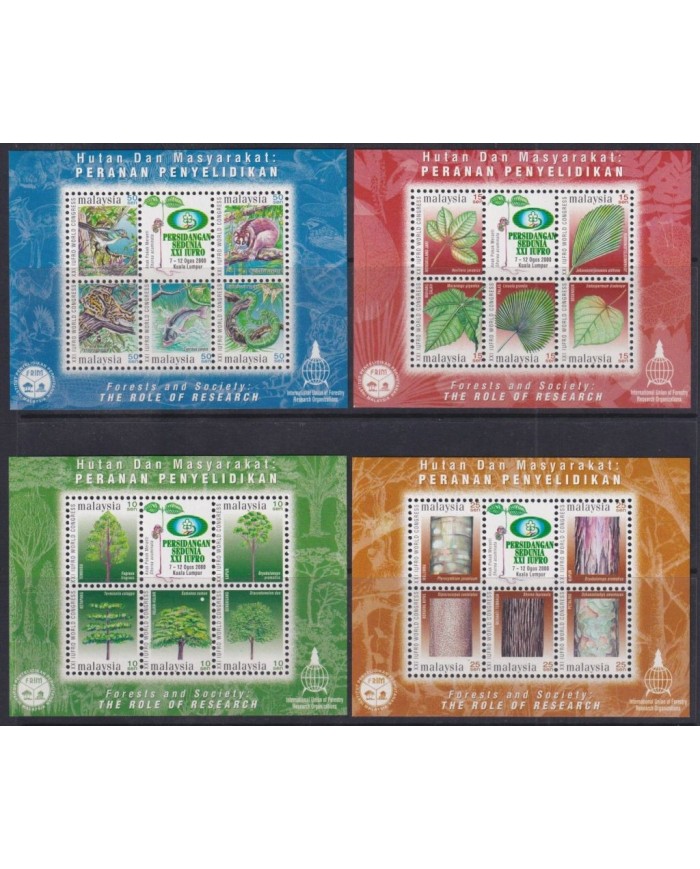 F-EX33960 MALAYSIA MNH 2000 BOTANICAL FLOWERS FLORES ORCHILD ORQUIDEAS FOREST & SOCIETY.