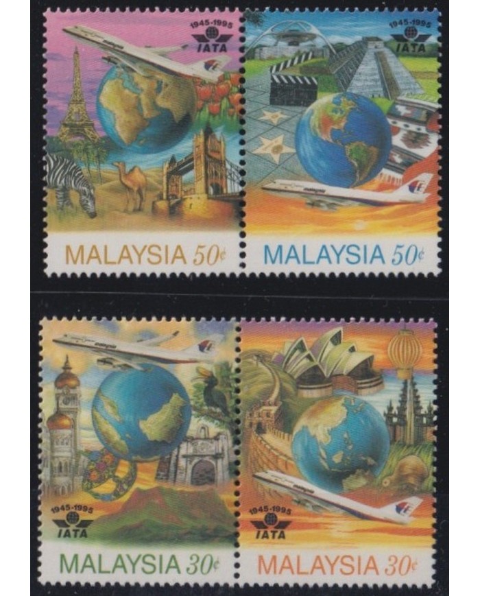 F-EX33969 MALAYSIA MNH 1995 AVION AIRPLANE AIRPORT IATA TOURISM.