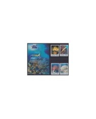 F-EX33945 MALAYSIA MNH 2001 SEA MARINE WILDLIFE REEF FISH PECES DUGONG SEAHORSE.