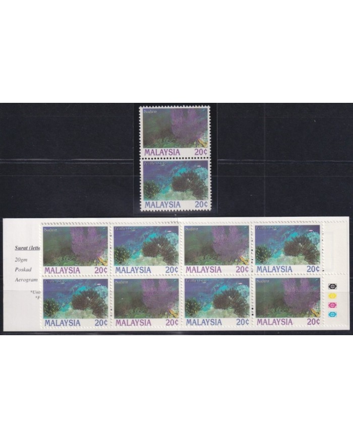 F-EX34040 MALAYSIA MNH 1995 SEA MARINE WILDLIFE REEF FISH PECES BOOKLED SPECIAL EDITION.