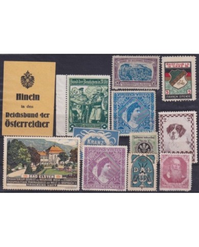 F-EX25521 AUSTRIA CINDERELLA STAMPS LOT.