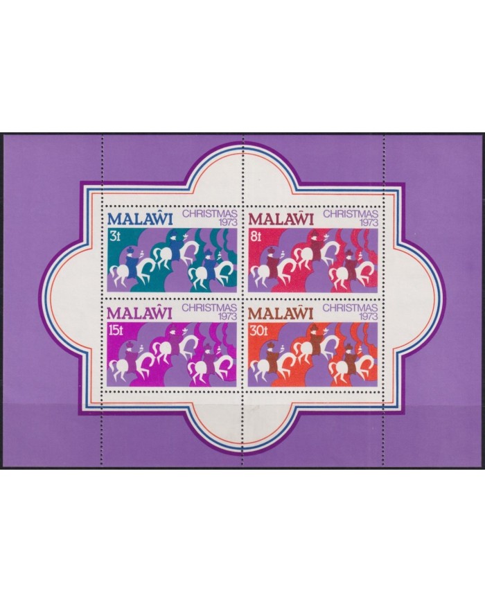 F-EX29844 MALAWI MNH 1973 CHRISTMAS NAVIDAD HORSES.