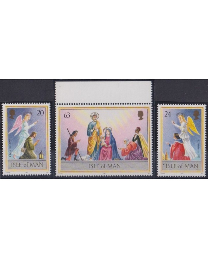 F-EX30051 IS OF MAN MNH 1997 CHRISTMAS NAVIDAD ANGELS RELIGION.