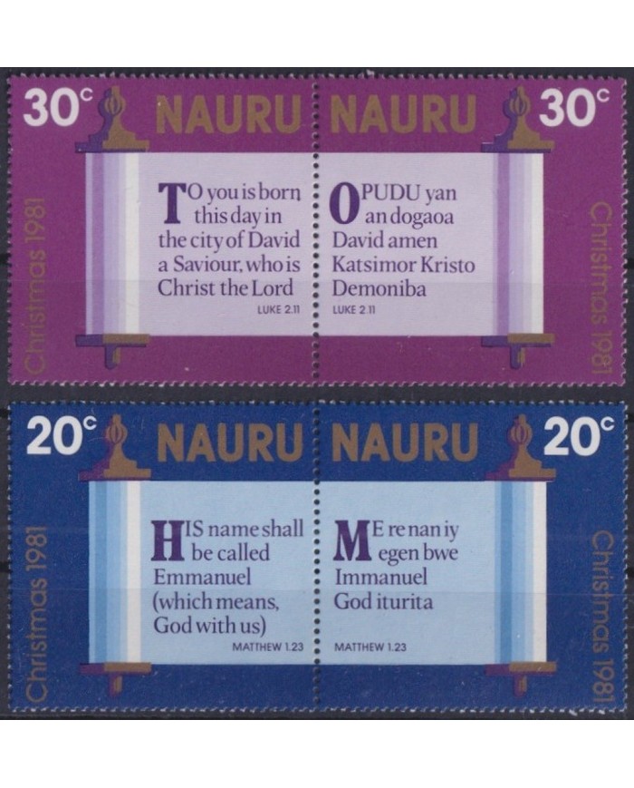 F-EX30071 NAURU MNH 1981 CHRISTMAS NAVIDAD.