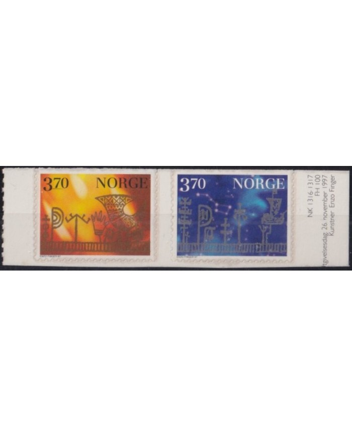 F-EX30091 NORGE NORWAY NOREG MNH 1997 CHRISTMAS NAVIDAD.