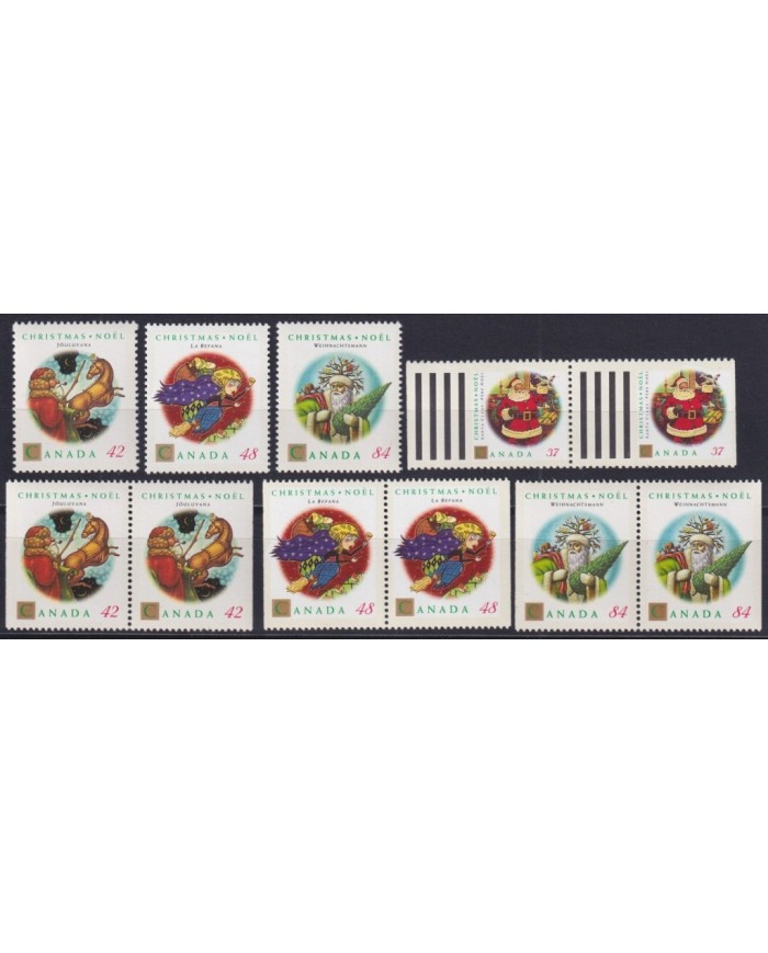 F-EX32066 CANADA MNH 1992 CHRISTMAS NAVIDAD SANTA CLAUS.