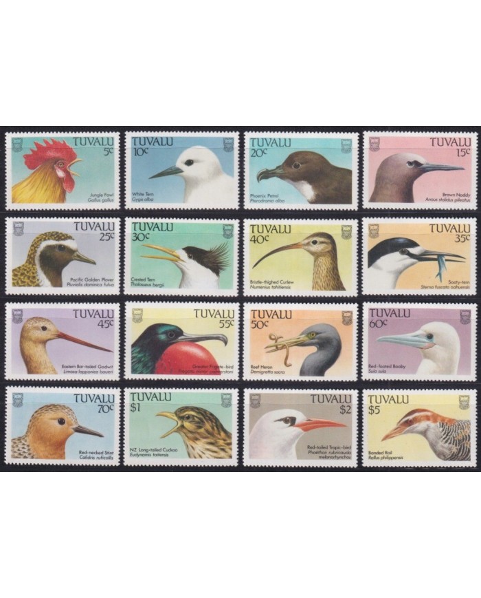 F-EX34010 TUVALU MNH 1988 AVES PAJAROS BIRD OISEAUX FOWL CUCKOO CURLEW PLOVER.