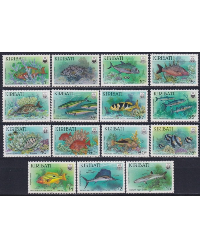 F-EX34018 KIRIBATI MNH 1990 SEA MARINE WILDLIFE REEF FISH PECES MARLIN.