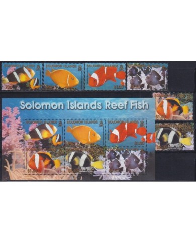 F-EX34034 SOLOMON MNH 2001 MARINE WILDLIFE FISH REEF PECES CORAL.