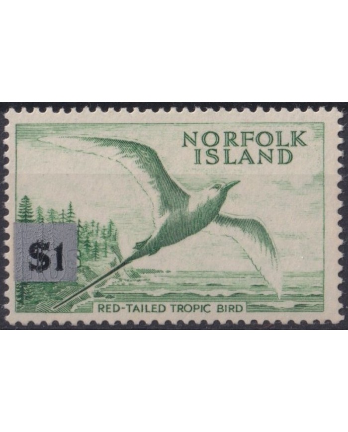 F-EX34130 NORFOLK MNH 19661$ SURCHARGE AVES PAJAROS BIRD OISEAUX VÖGEL TAILLED.