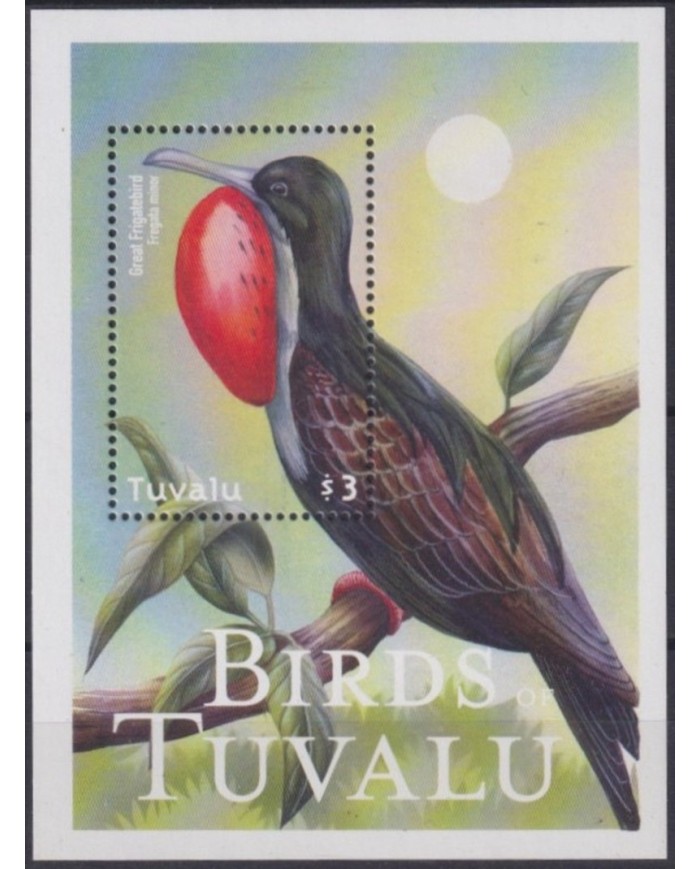F-EX34161 TUVALU MNH 2000 AVES PAJAROS BIRD OISEAUX VÖGEL GREAT FRIGATEBIRD.