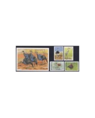 F-EX34175 UGANDA MNH 1990 AVES PAJAROS BIRD OISEAUX VÖGEL ROSADE FLAMINGO.