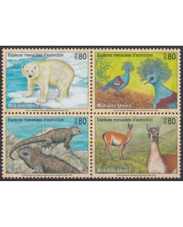 F-EX34182 UNITED NATIONS UN ONU MNH 1997 AVES PAJAROS BIRD OISEAUX VÖGEL POLAR BEAR.