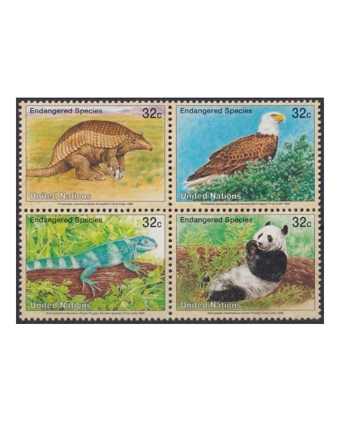 F-EX34183 UNITED NATIONS UN ONU MNH 1995 AVES PAJAROS BIRD OISEAUX VÖGEL PANDA BEAR.
