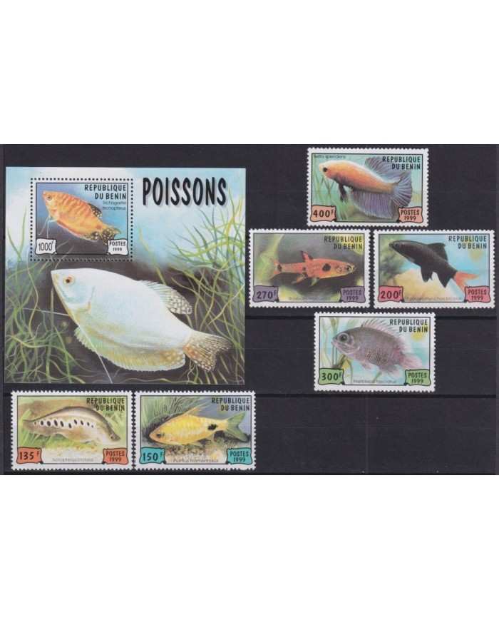 F-EX34197 BENIN MNH 1999 SEA MARINE REEF WILDLIFE FISH PECES.