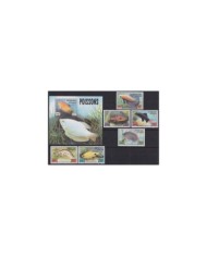 F-EX34041 MALAYSIA MNH 1995 SEA MARINE WILDLIFE REEF FISH PECES BOOKLED SPECIAL EDITION.