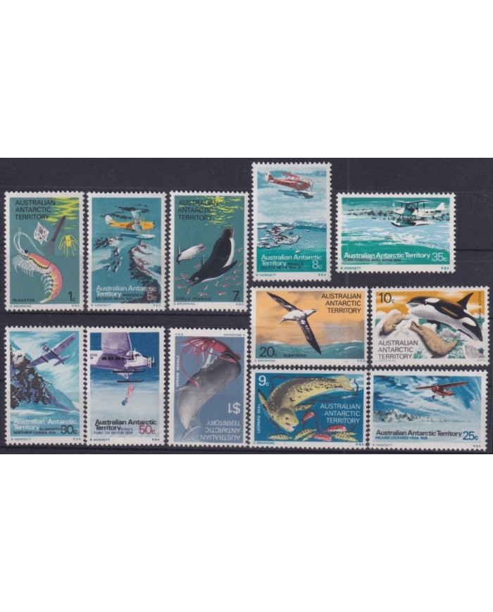 F-EX34219 ANTARCTIC AUSTRALIA MNH 1998 POLAR WILDLIFE FISH OCTOPUS WHALE AVION.